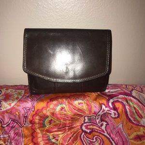 Brown fossil wallet